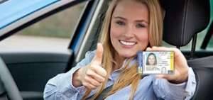 women getting her license